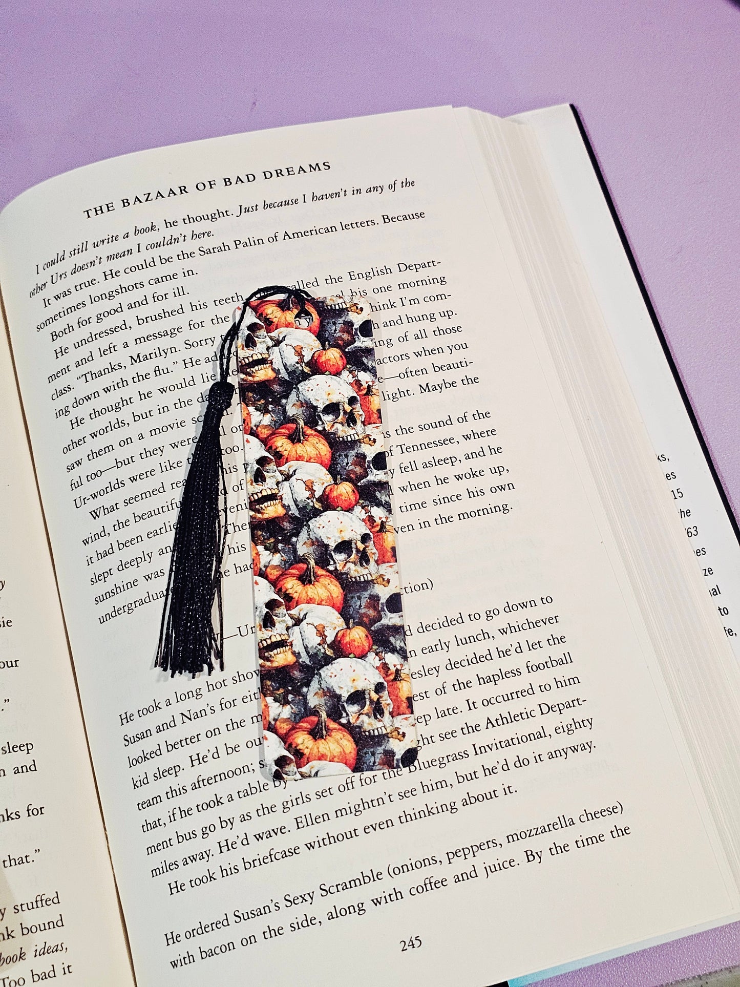 Pumpkin Skulls Bookmark