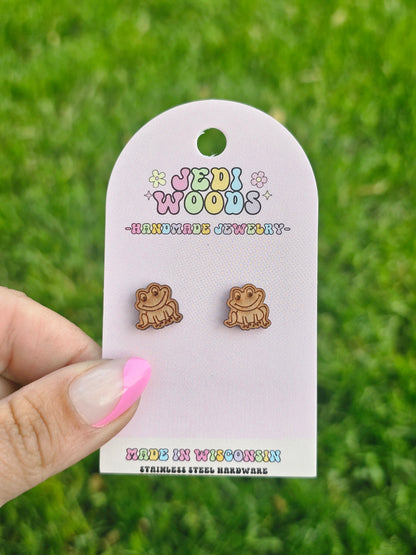 Wooden Frog Studs