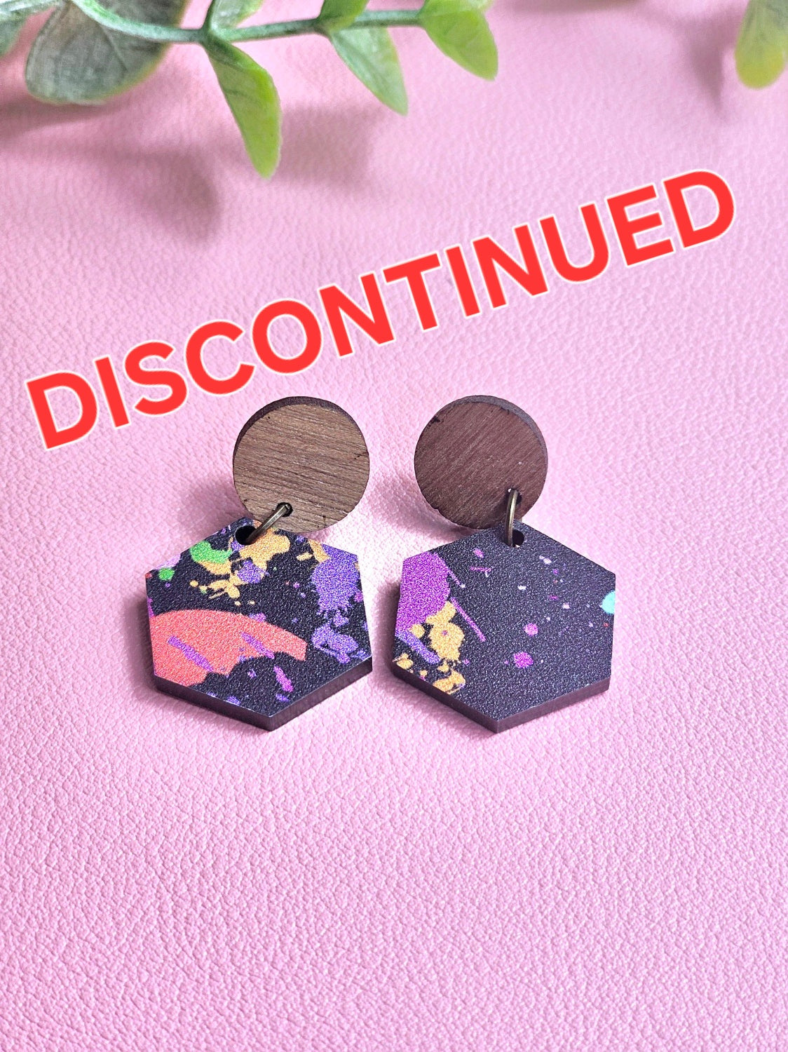 Splatter Paint - Black Combo Earrings