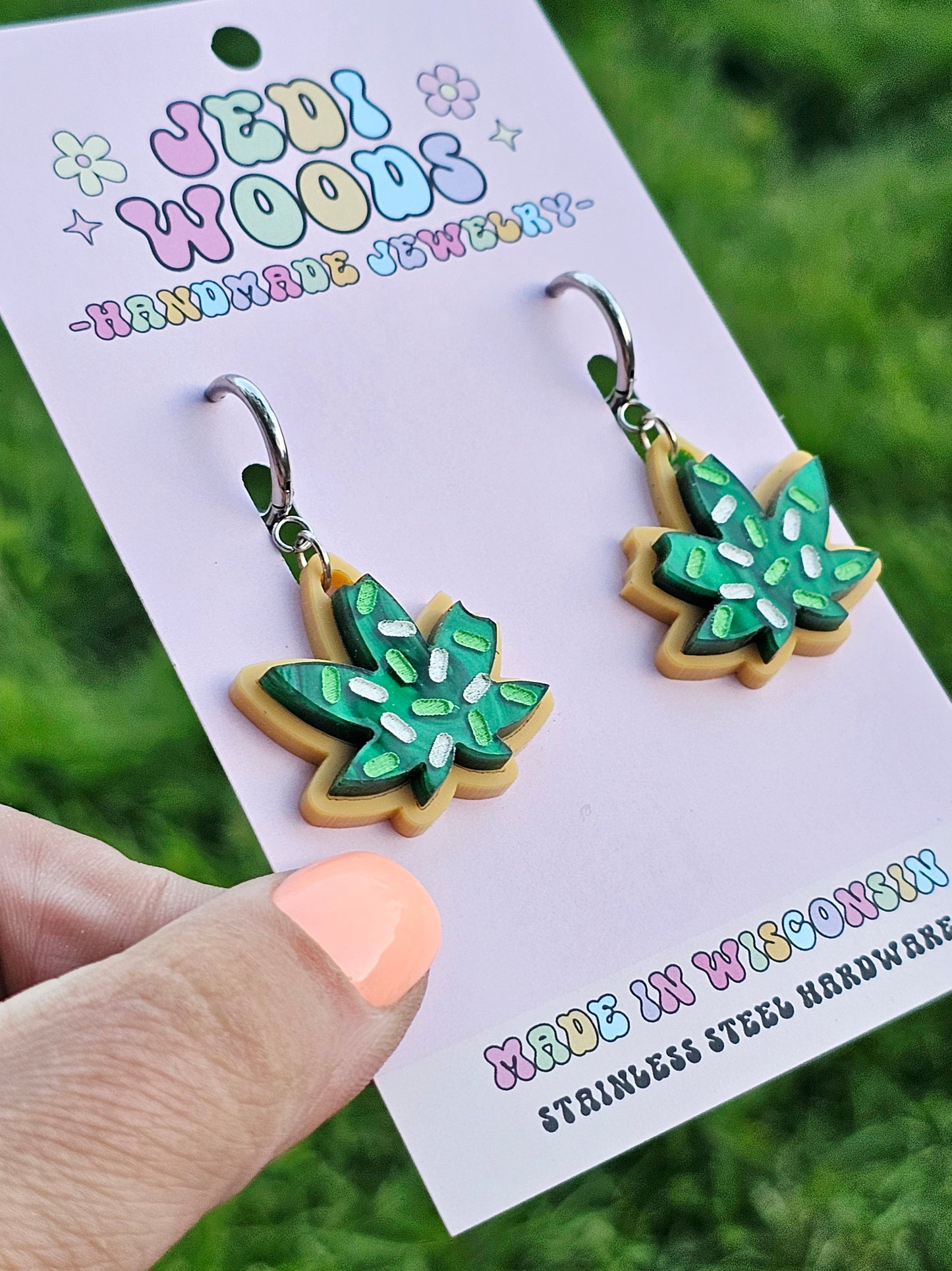 Marijuana Cookie Earrings