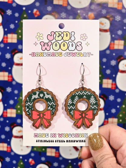 Wreath Inlay Earrings