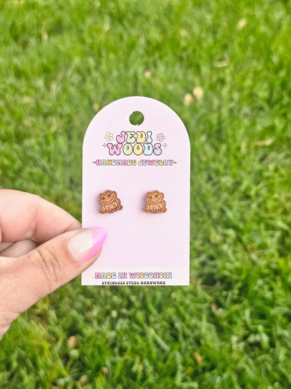 Wooden Frog Studs