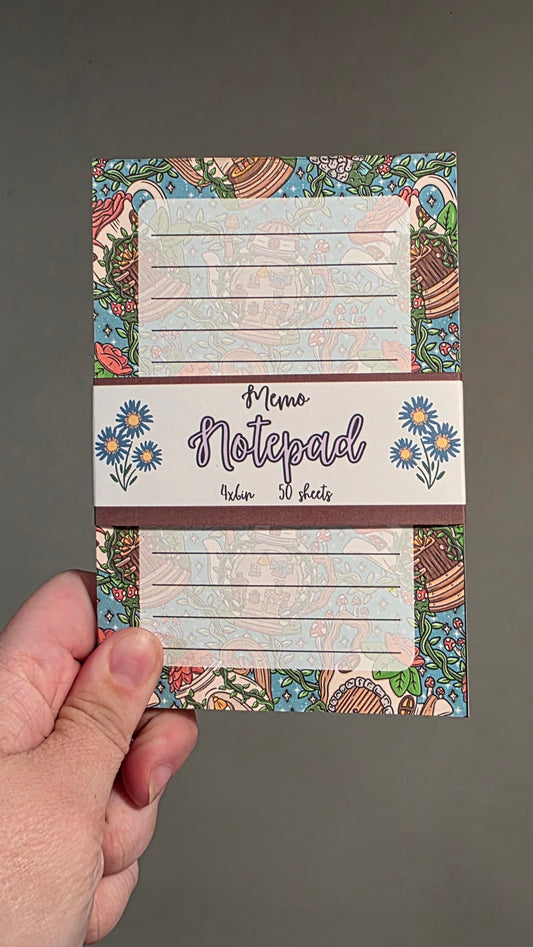 Cottagecore Tea Time Memo Notepad