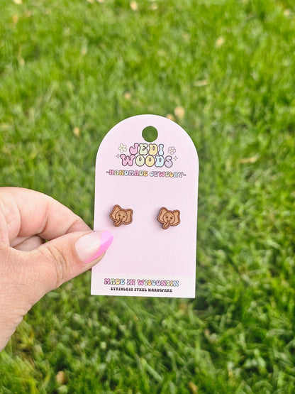 Wooden Elephant Studs