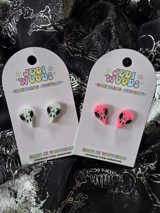Raven Skull Studs