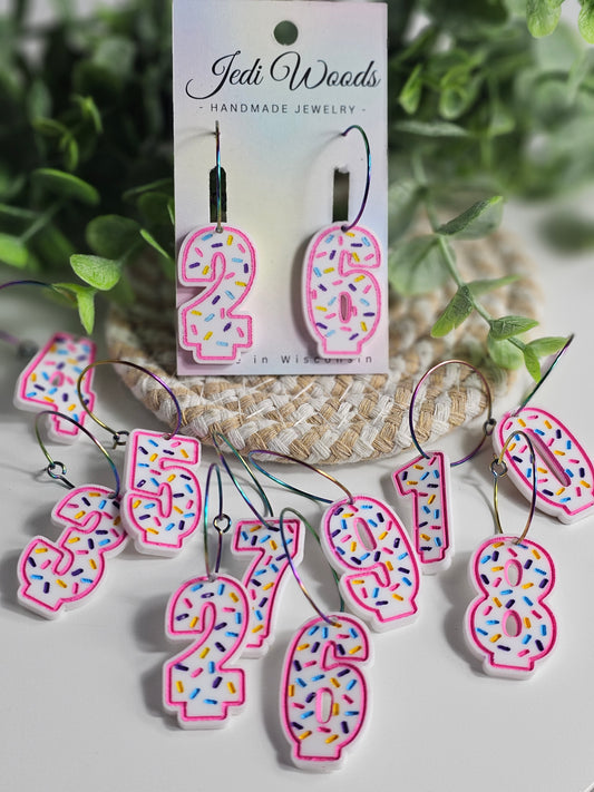 Custom Birthday Candle Earrings