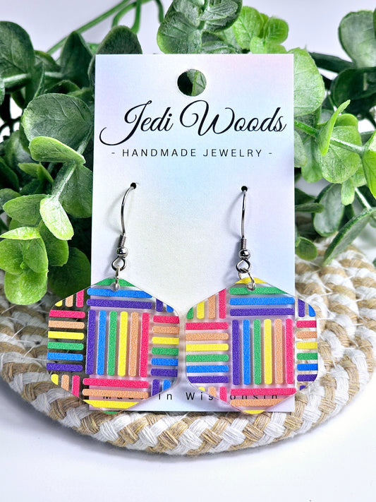 Hashed Hexagon Rainbow Dangles