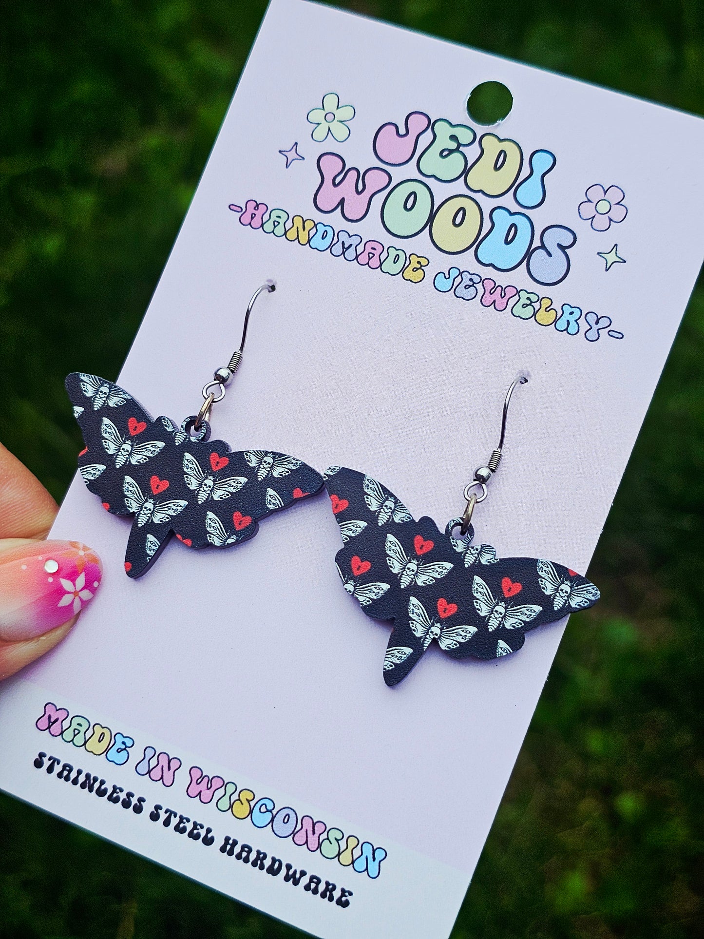 Death Moth Earrings