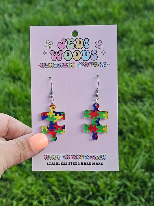 Puzzle Piece Earrings