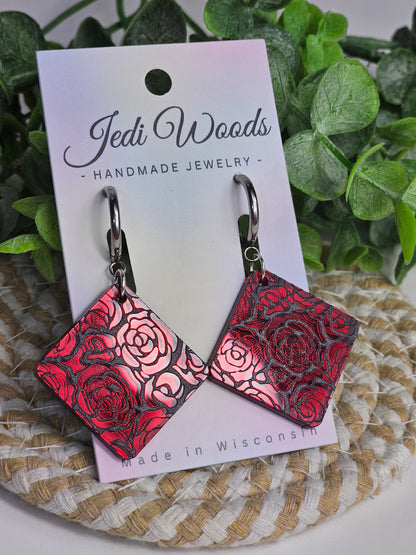 Red Mirror Rose Diamonds