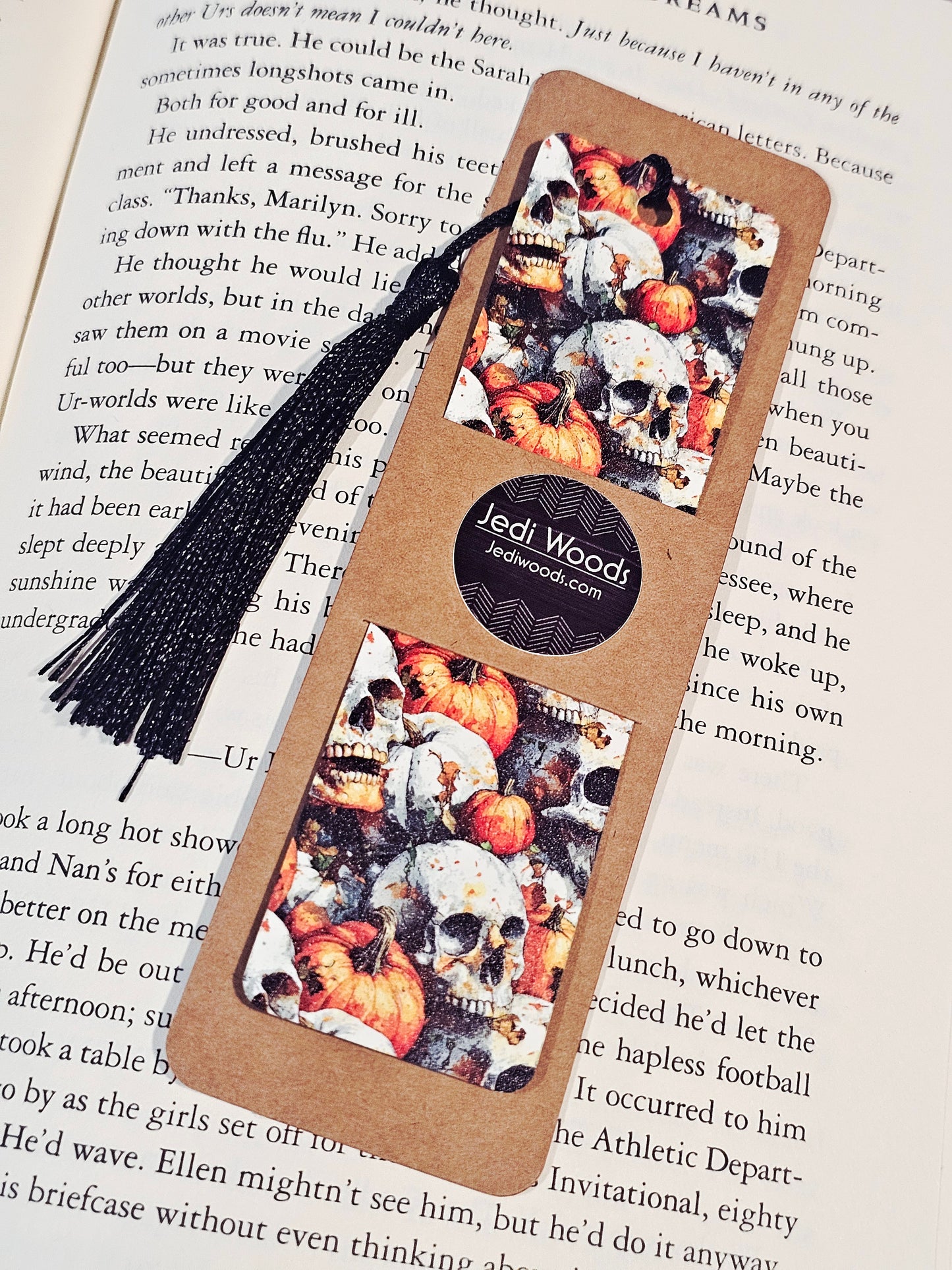 Pumpkin Skulls Bookmark