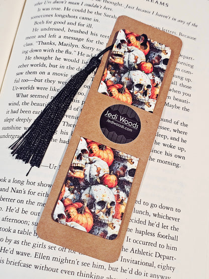 Pumpkin Skulls Bookmark