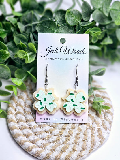 4-Leaf Clover Cookie Earrings