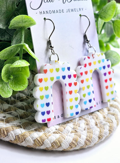 White Heart Rainbow Arches