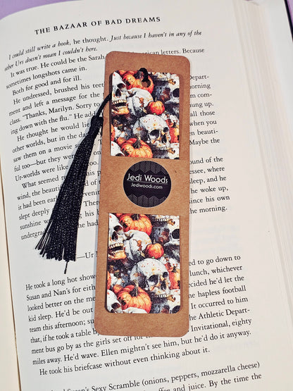 Pumpkin Skulls Bookmark