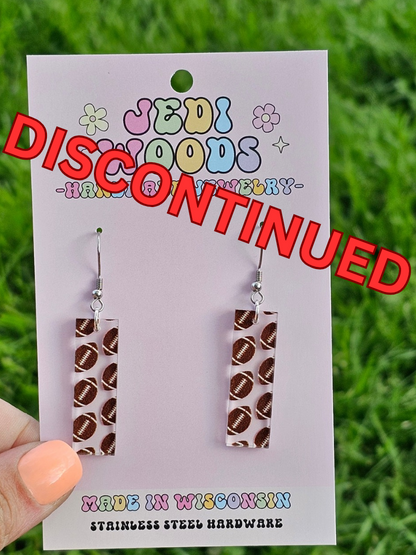 Football Bar Style Earrings