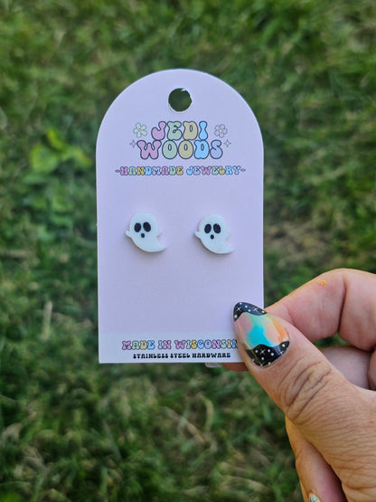 Spooky Ghost Stud Earrings