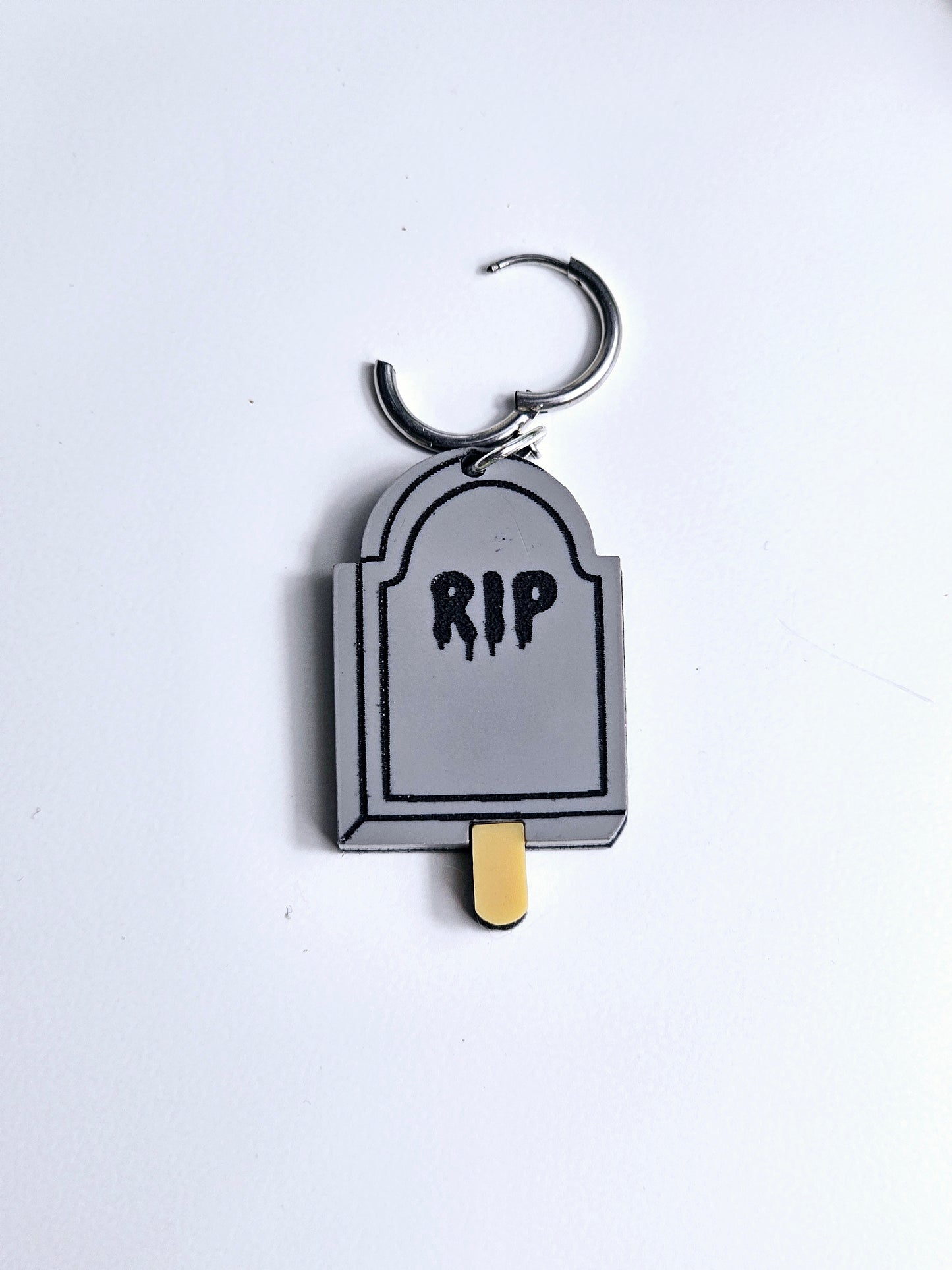 R.I.P Gravestone Popsicle Earrings