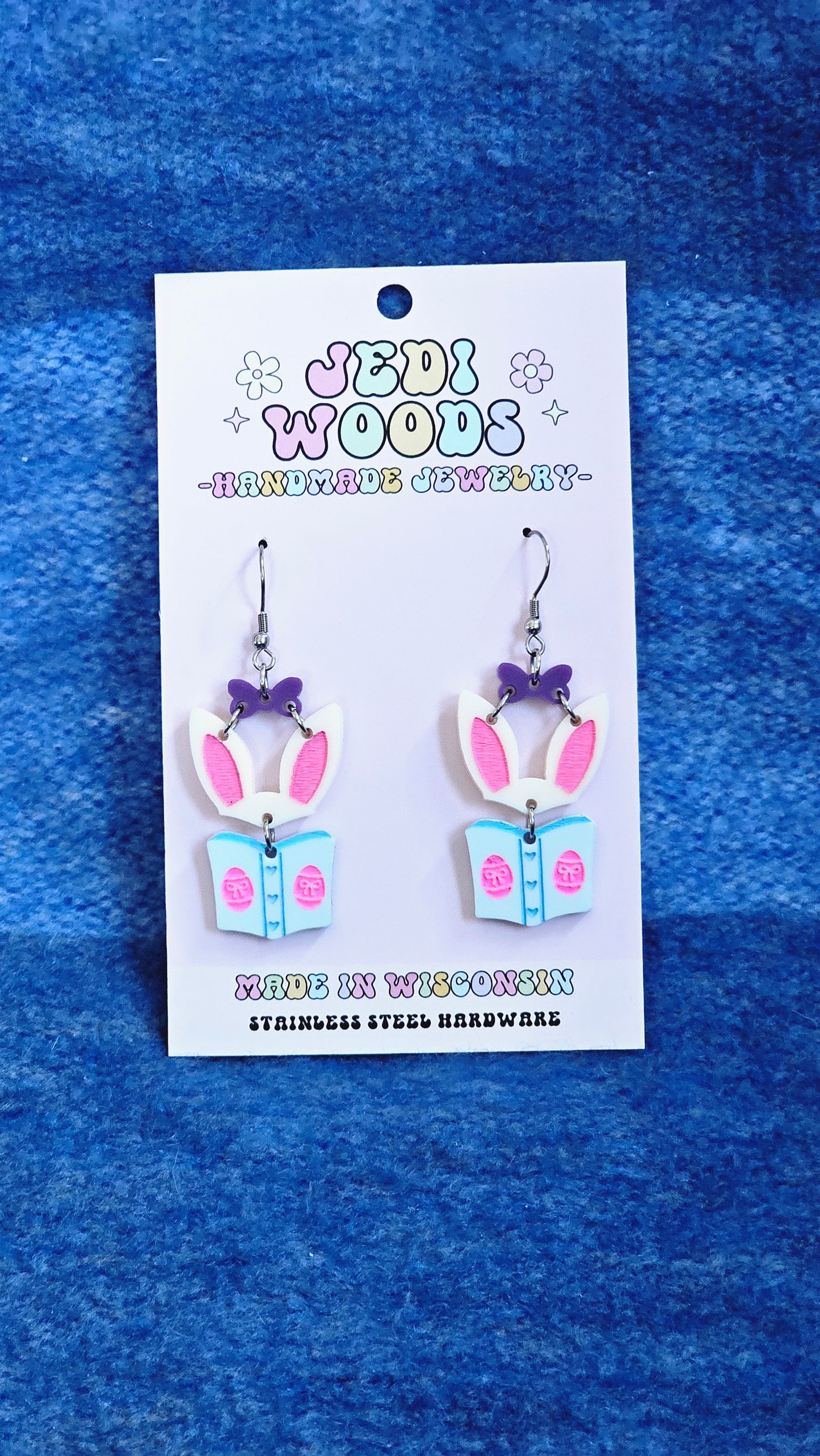 Bookish Bunny Earrings (2 colors!)