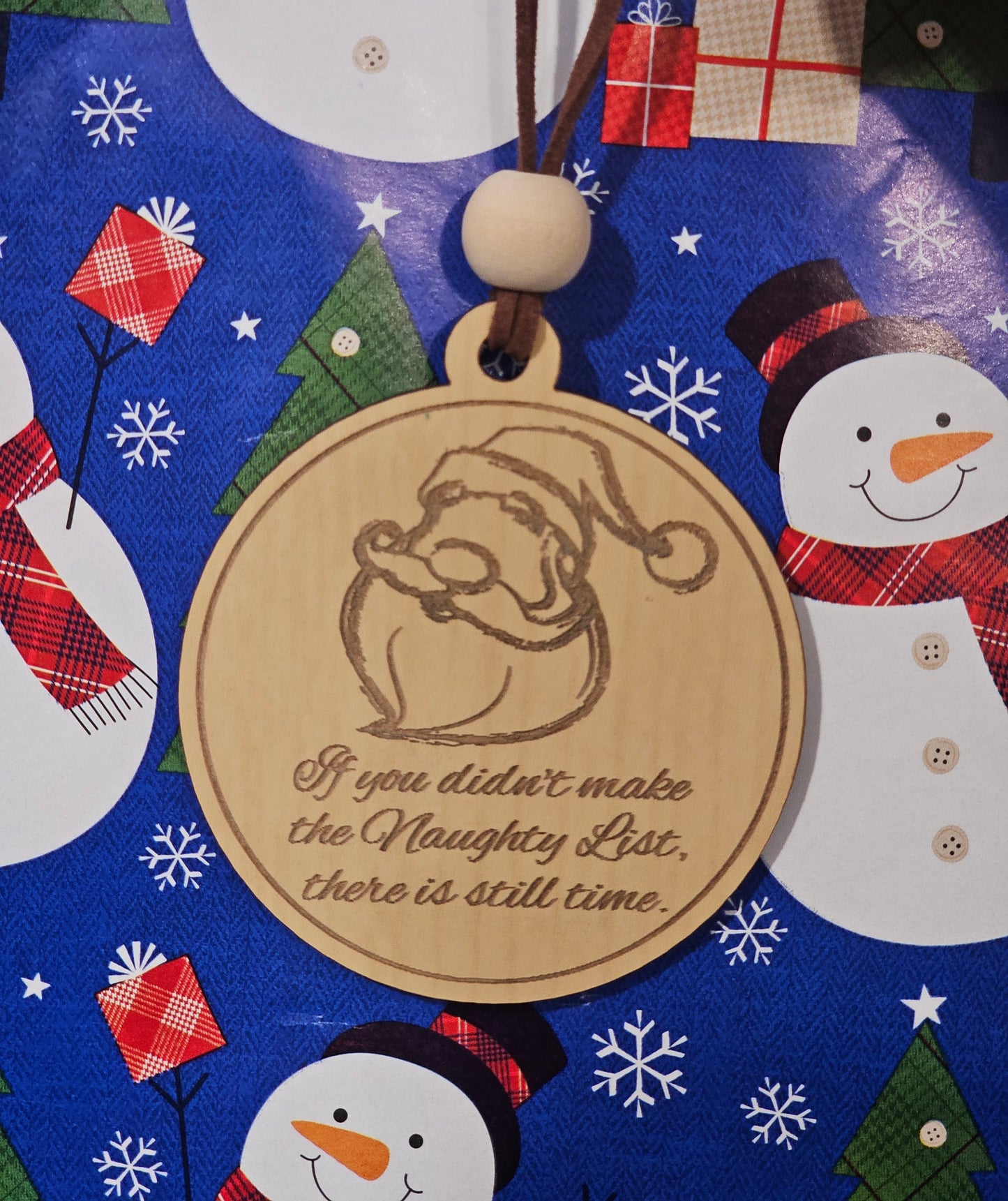 Naughty List - Wooden Ornament