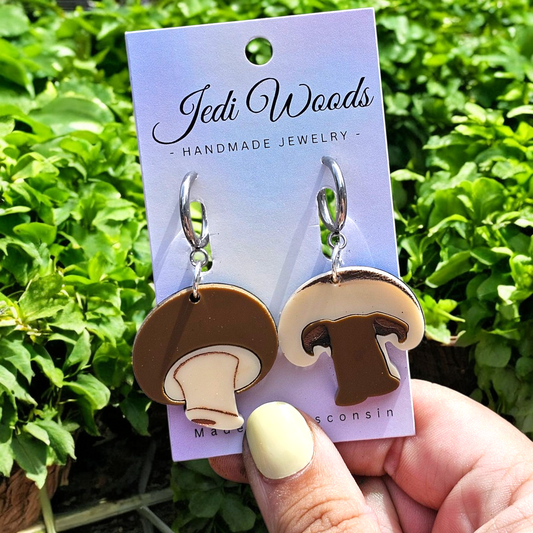 Dissected Mushroom Earrings