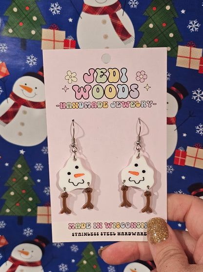 Melted Snowmen Earrings