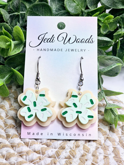 4-Leaf Clover Cookie Earrings