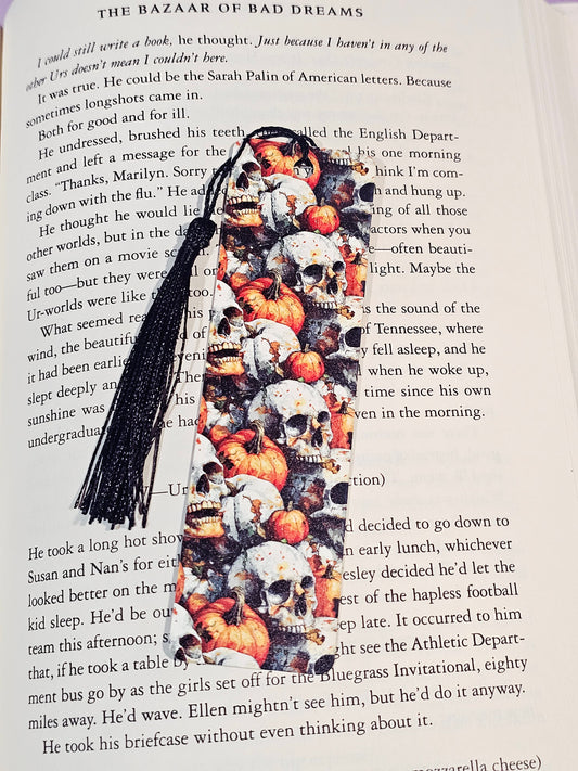 Pumpkin Skulls Bookmark