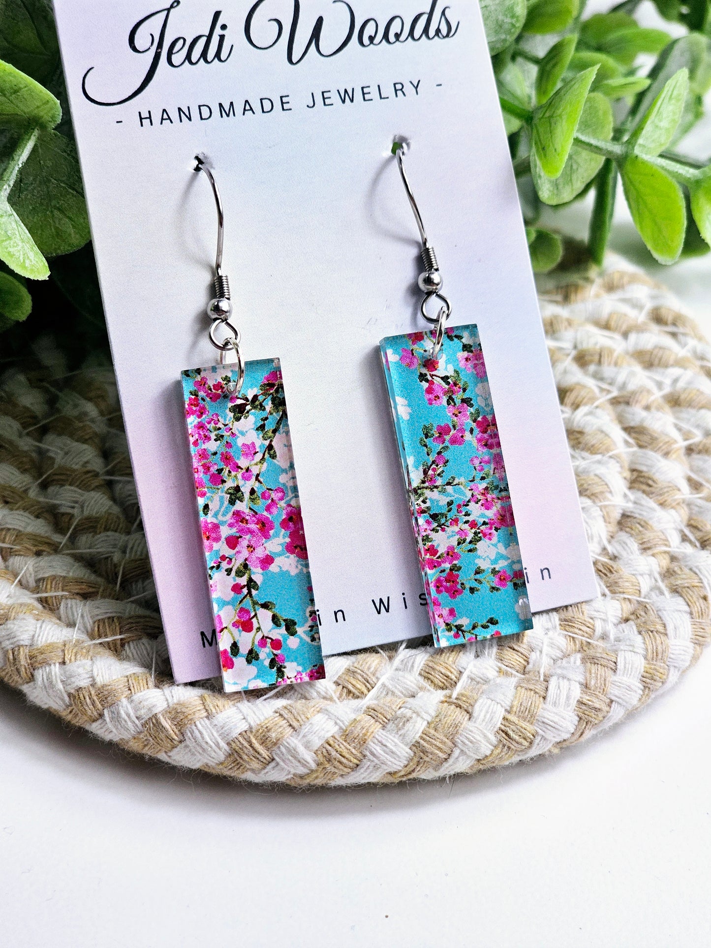 Cherry Blossom Bar Dangles