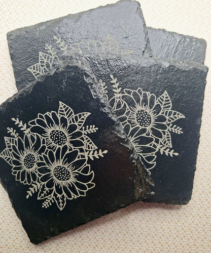 Floral Slate Coasters