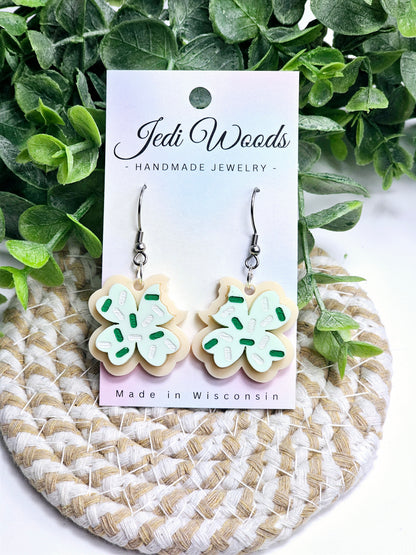 4-Leaf Clover Cookie Earrings