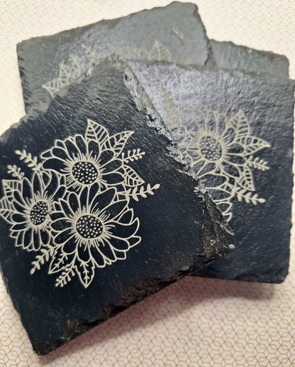 Floral Slate Coasters