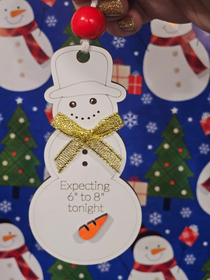 Expect 6-8" tonight - Sassy Adult Themed Wooden Ornament