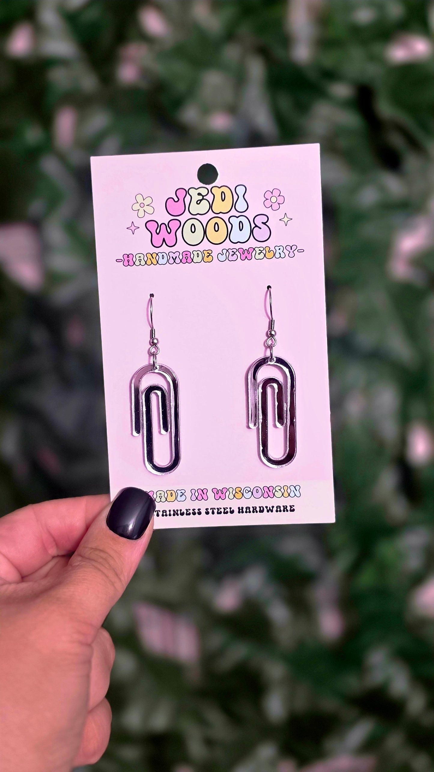 Metallic Paperclip Earrings