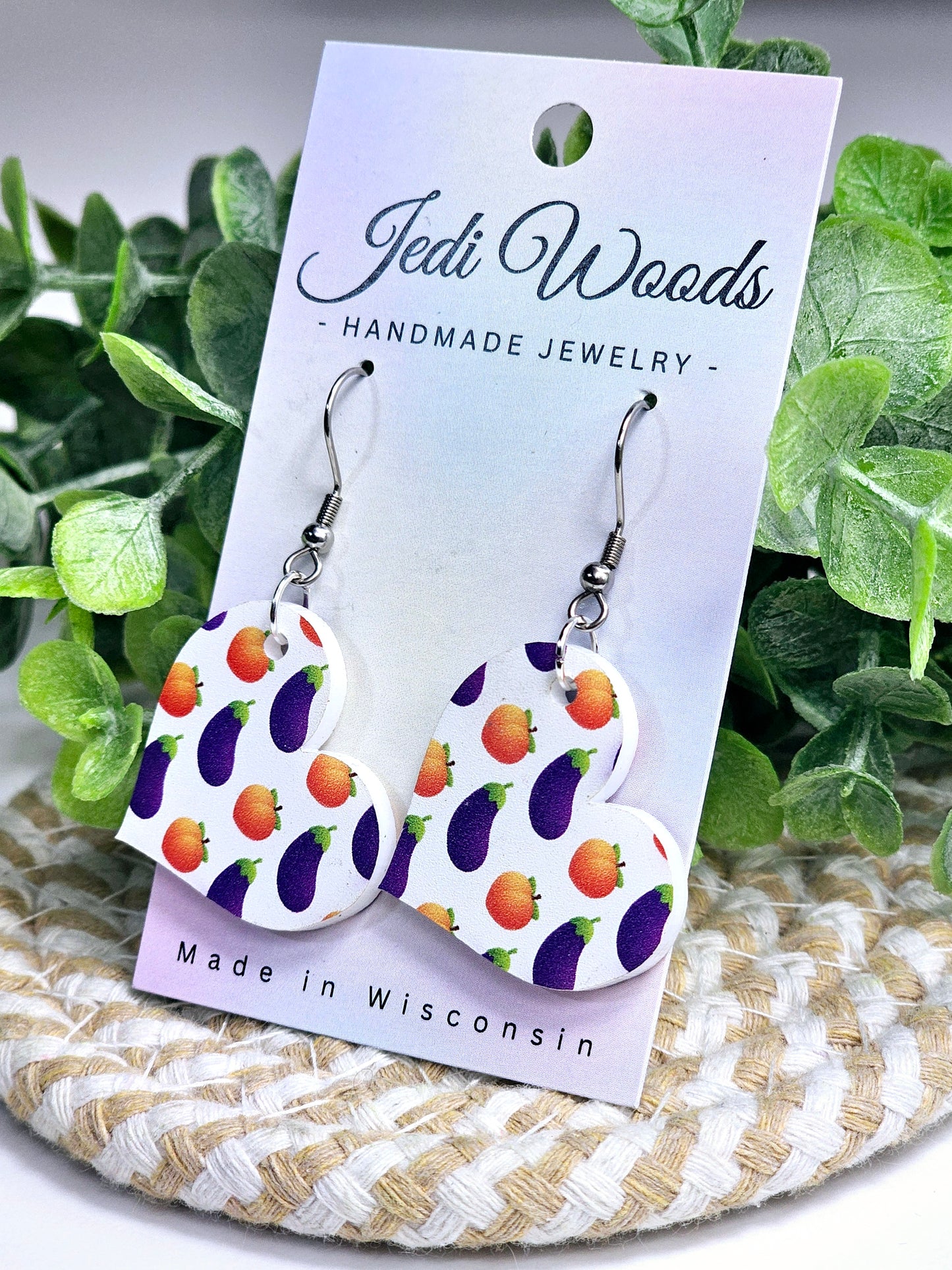 Peaches and Eggplant Dangles