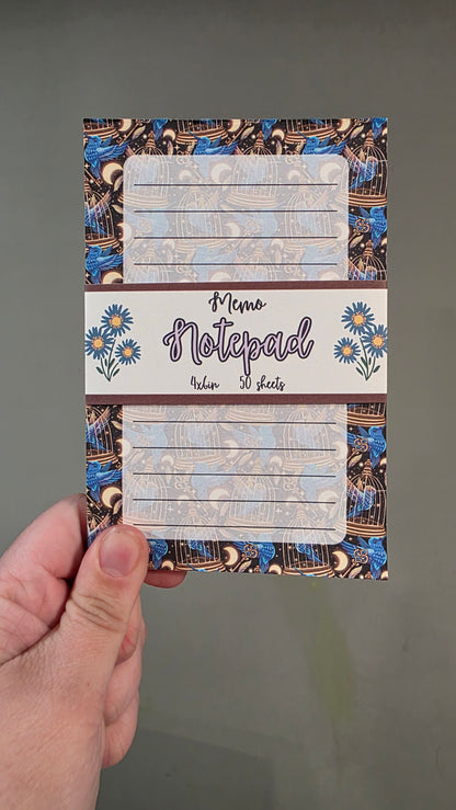 Celestial Caged Birds Memo Notepad