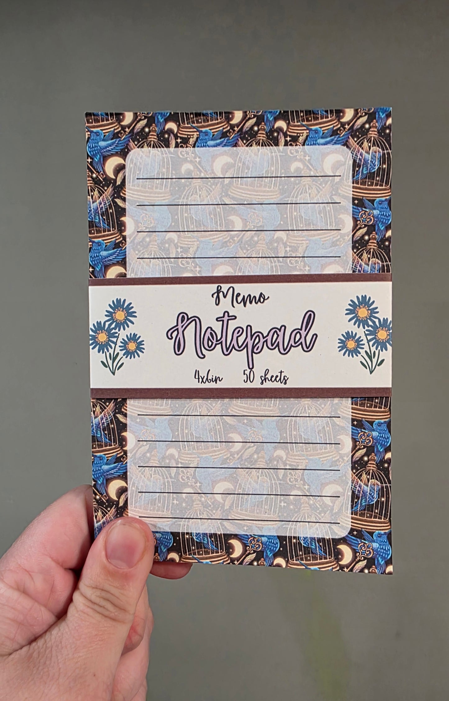 Celestial Caged Birds Memo Notepad