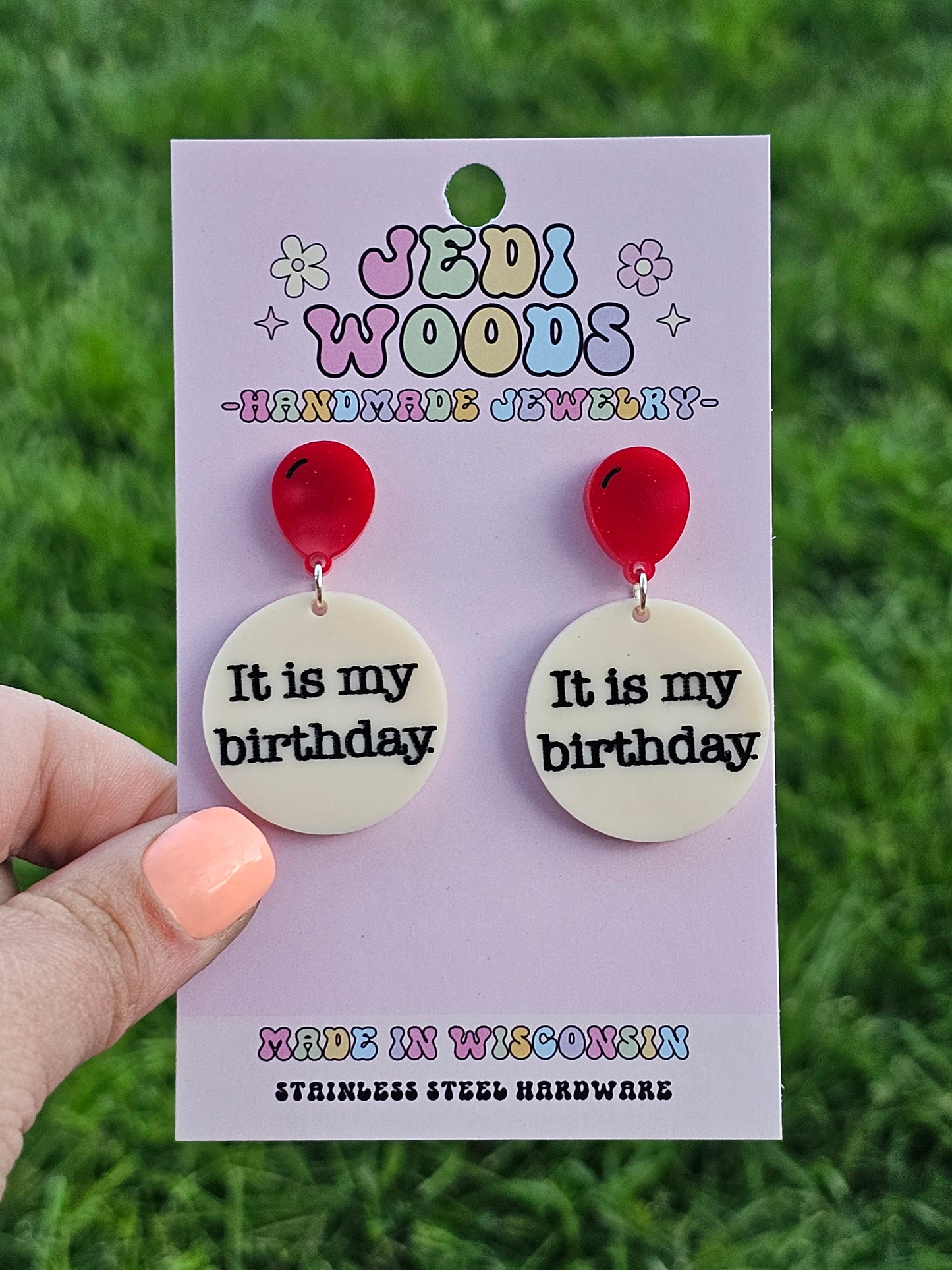 It is my Birthday Medallion Earrings
