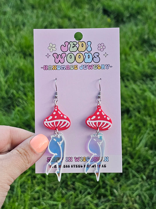 Mushroom Lady Earring Dangles