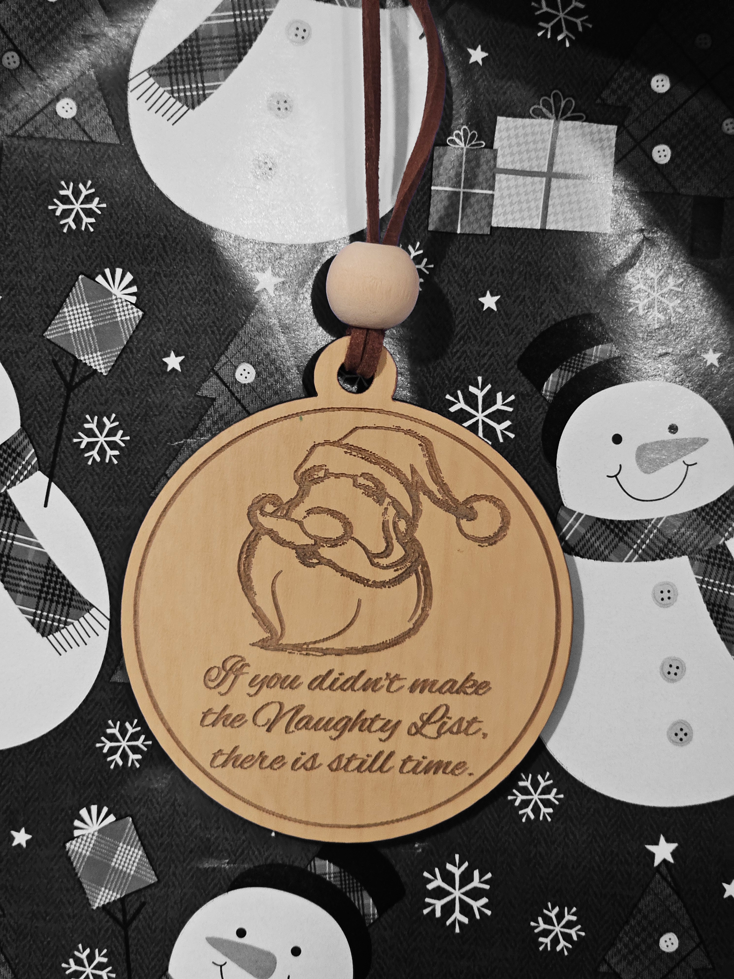 Naughty List - Wooden Ornament