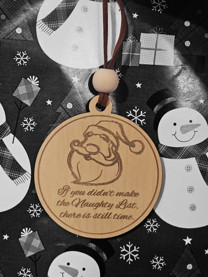 Naughty List - Wooden Ornament