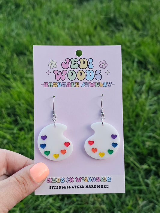 Rainbow Paint Palette Dangles