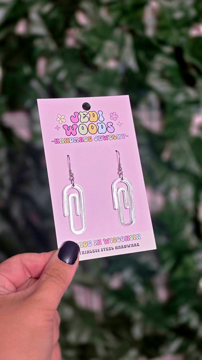 Metallic Paperclip Earrings
