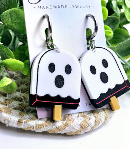 Shocked Ghost Popsicle Earrings