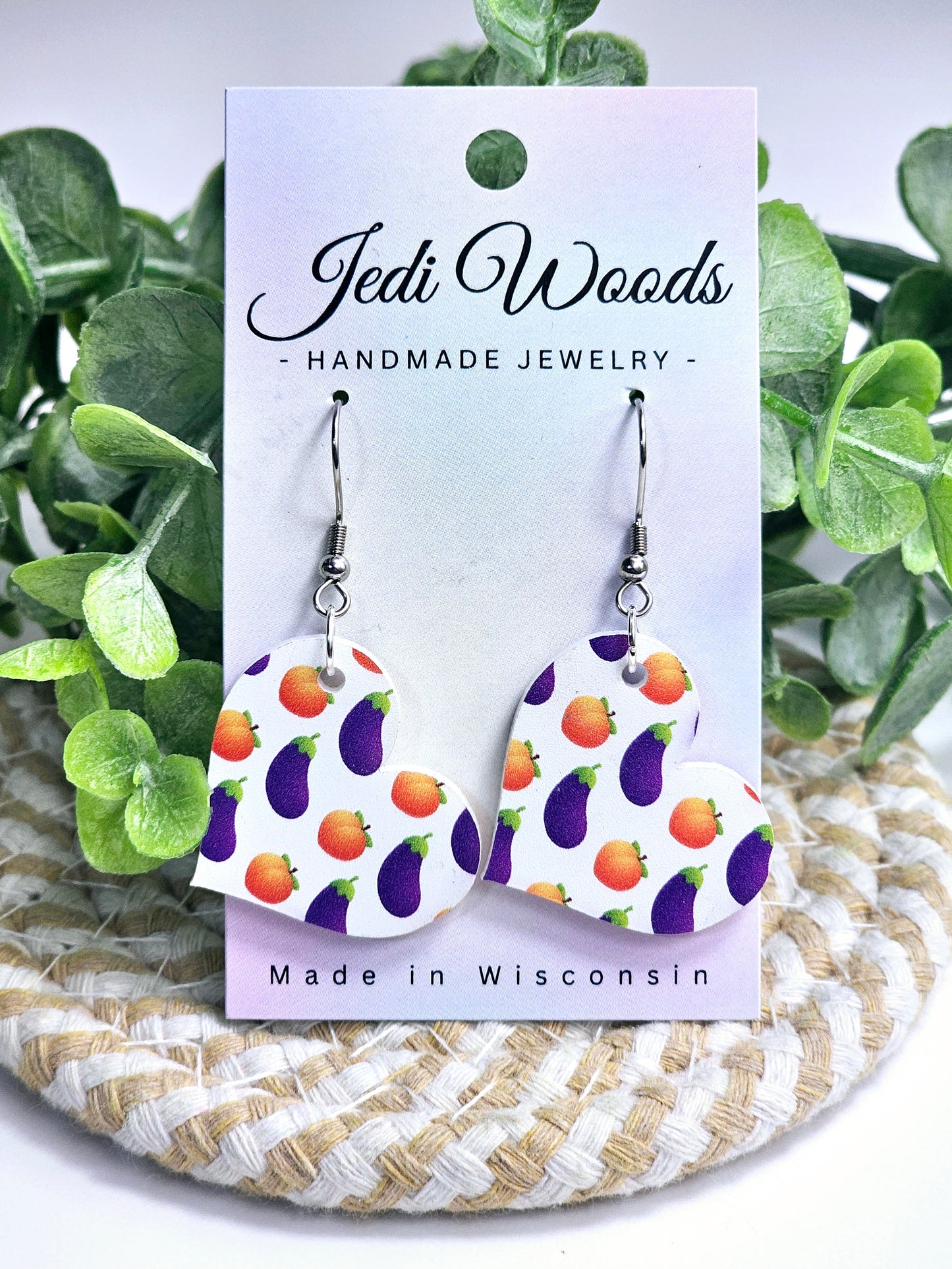 Peaches and Eggplant Dangles