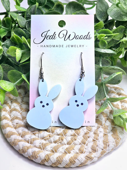 Pastel Blue Bunny Earrings