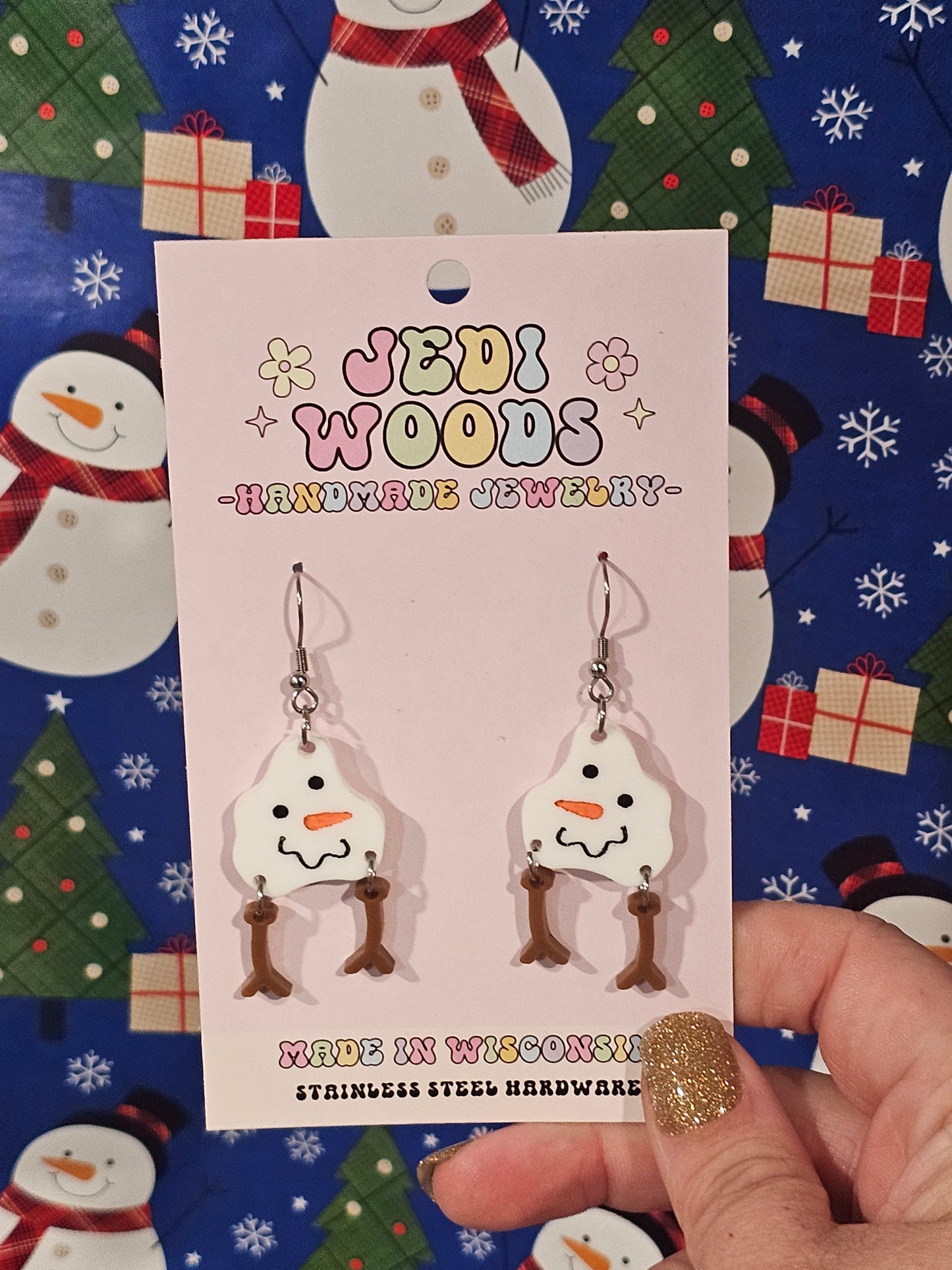 Melted Snowmen Earrings