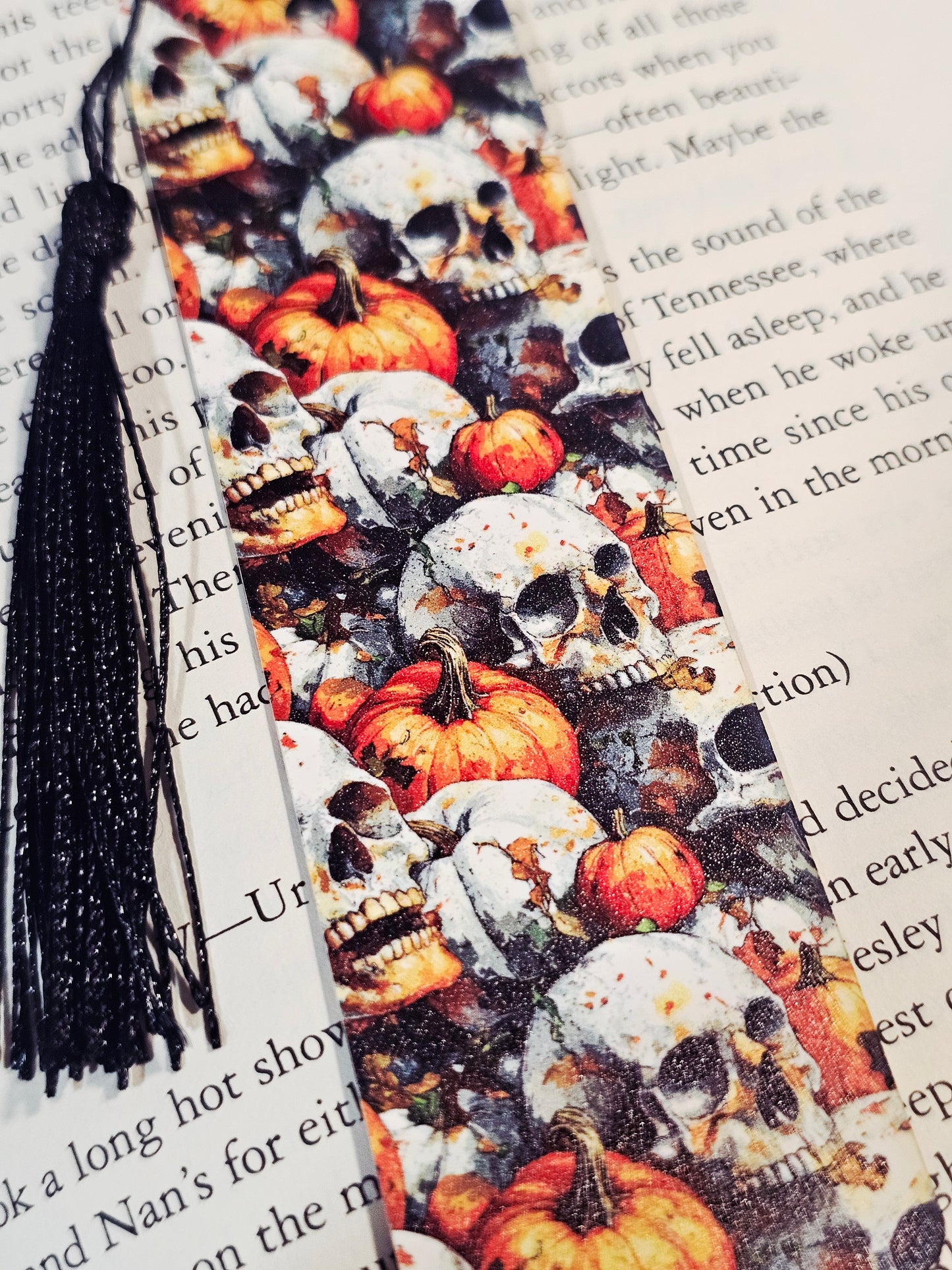 Pumpkin Skulls Bookmark