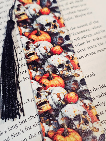 Pumpkin Skulls Bookmark