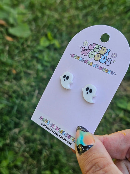 Spooky Ghost Stud Earrings